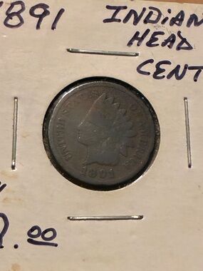 1891 Indian Head Cent - Vintage Copper Tone